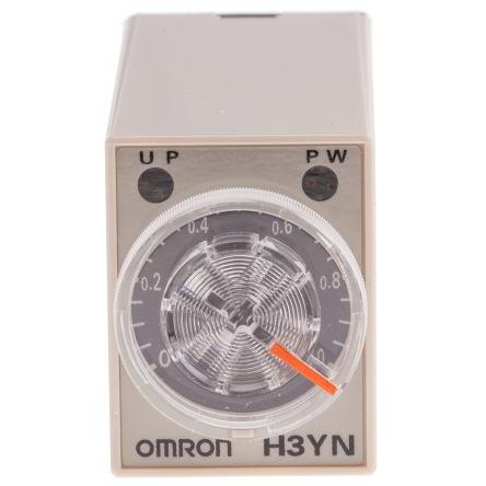 Omron Časovací relé, řada: H3YN Lišta DIN 4PDT 4kontaktové 24 V dc 24V ac Multifunkční funkce Zásuvka 0.1 min to 10 h