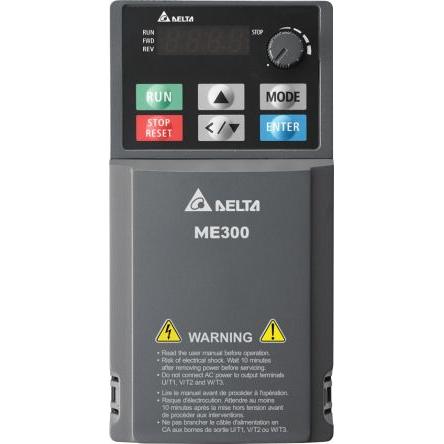Měnič kmitočtu, řada: VFD-ME 200 W 1 599Hz 265V IP20 Delta Electronics 1.6 A