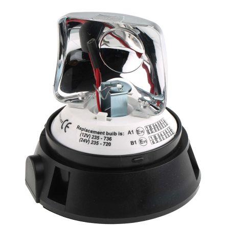 RS PRO Maják, řada: V10993 barva Modrá, Čirá, Červená, Zelená, Žlutá Žárovka 230V dc Magnetický RoHS Compliant