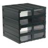 Skladovací jednotka se zásuvkami 2 Průhledné Plastové Průhledné zásuvky 208 mm x 208mm x 222 mm RS PRO