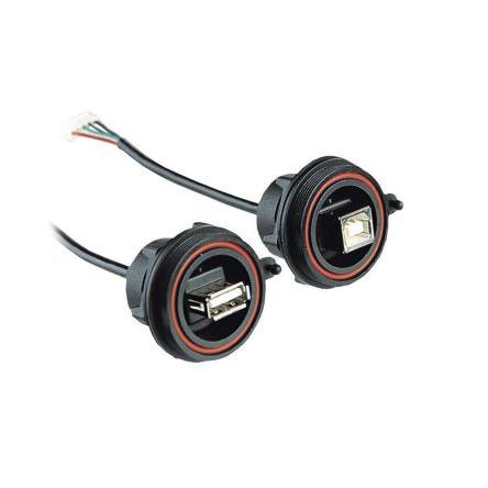 Bulgin Konektor USB, řada: Buccaneer Vnitřní, počet portů: 1portový, orientace těla: Rovný USB typ B, 30V, Panel USB