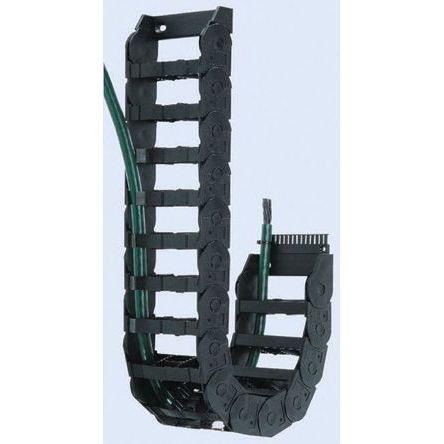 Kabelové rozdvojky, řada: e-chain Igumid NB barva Černá 37mm x 25 mm x 1 m, min. poloměr ohybu 48 mm Igus