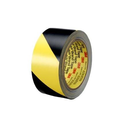 Výstražná páska Pryž, Černá, Žlutá, Bílá Vinyl Předtištěný 0.14 mm 51mm, délka: 33 m 3M