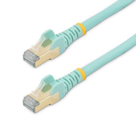 StarTech.com Cat6a Ethernetové kabely, Světle modrá, Polyvinylchlorid 5 m, typ pláště: Stíněné Stíněný