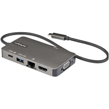 StarTech.com Dokovací stanice, 3840 x 2160 pixel, počet zobrazení: 1, počet portů USB: 3, video připojení: VGA, HDMI,