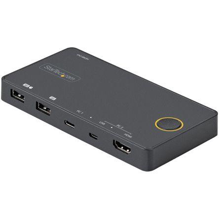 Přepínač KVM, HDMI 2portový USB, počet zobrazení: 1 2 StarTech.com, video připojení: HDMI, Display Port 3840 x 2160