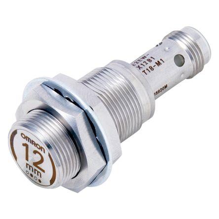 Omron Indukční bezdotykový snímač E2EW-X12B218-M1 Válec se závitem M18 200mA E2EW IP67 PnP 2 Hz 12 mm 30 V dc