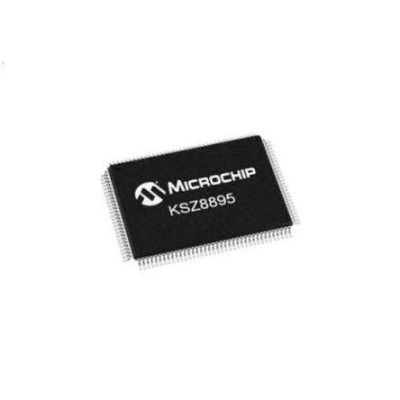 Microchip IO ethernetového přepínače KSZ8895RQXI 100 Mbps 1.14 V RGMII, RMII, MII, počet kolíků: 128 kolíkový 1.32V,