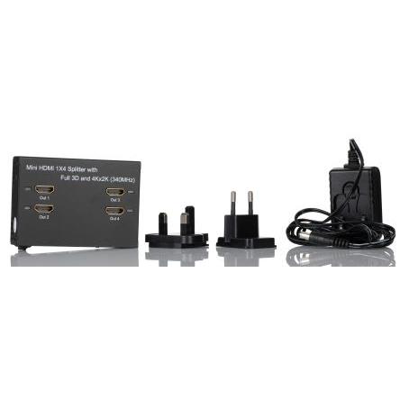 Rozbočovač HDMI, Vysokorychlostní HDMI 4portový, video připojení: HDMI 4000 x 2000 pixel 1, Oddělovač 4 RS PRO