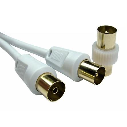 Koaxiální kabel, řada: TV Aerial Connector 3C2V, Bílá Polyuretan, vnější průměr: 5 mm OD 23 m RS PRO S koncovkou