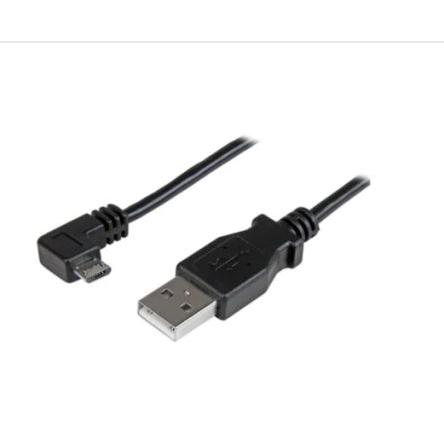 RS PRO Kabel USB do zásuvky IC Vnější, řada: RS PRO, A: USB typu A, 500 mm Vnější, Černá, B: Micro USB typ B