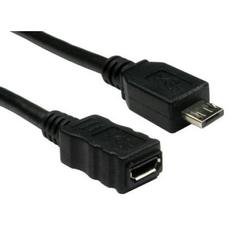 RS PRO Kabel USB do zásuvky IC Vnější, řada: RS PRO, A: Micro USB B, 500 mm Vnitřní, Černá, B: Micro USB typ B
