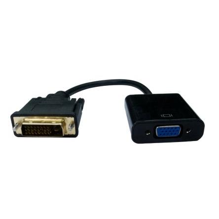 RS PRO Adaptér, adaptér z typu: DVI-D Vnější, VGA, adaptér z typu: Adaptér monitoru Vnitřní, Černá, materiál pouzdra: