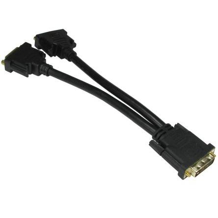RS PRO, A: Vnější DVI-D, B: Vnitřní DVI-D 200 mm Kabel DVI, Černá, Polyvinylchlorid
