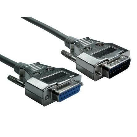 RS PRO Sériový kabel, A: Vnější délka 3 m, A: D-sub 15kolíkový, B: Vnitřní, B: D-sub 15kolíkový, Polyvinylchlorid