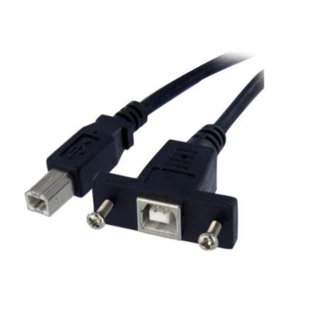 RS PRO Kabel USB do zásuvky IC Vnější, řada: RS PRO, A: USB typ B, 300 mm Vnitřní, Černá, B: USB B