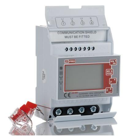 Elektroměr, řada: AP25 Podsvícení LCD 8číslicový 3fázový Elektroměr Impulzový výstup RS PRO