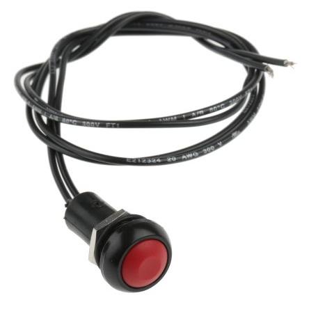 APEM Tlačítkový spínač, řada: IP IP67 SPST Panel Okamžité 13.6 mm 5A 50 V dc 250 V ac