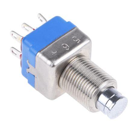 APEM Tlačítkový spínač, řada: 10400 DPDT Montáž do panelu Okamžité 10.2 mm 3A 24 V dc