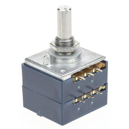 Karbonový fóliový potenciometr, průměr hřídele: 6 mm 1otáčkový, řada: RK27 50 kΩ 20 % 0.05 W Rotační, Montáž do panelu,