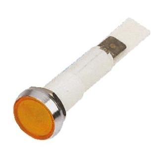 Indikátor pro montáž do panelu, řada: 0275 Zapuštěné barva Oranžová Pájecí plíšek, 110V ac Arcolectric (Bulgin) Ltd