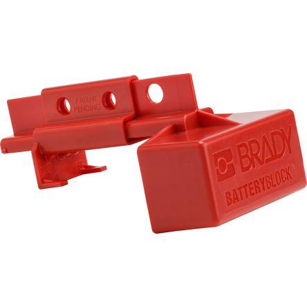 Brady, Blokování elektrické zástrčky Červená 2 zámek, ABS Uzamčení 7.87 mm