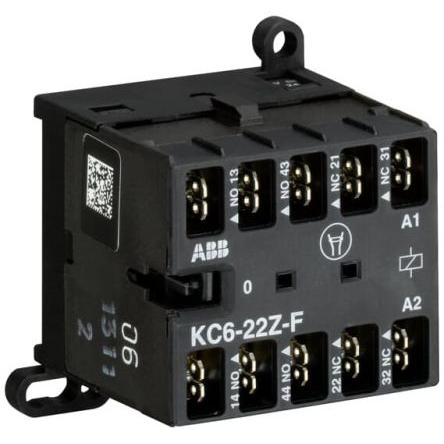 ABB 4 póly Relé stykače napětí ve vinutí 125V dc 4pólový 4 A s 2 NO/2 NC kontakty 690V, rozsah: KC6-22Z-F 4P