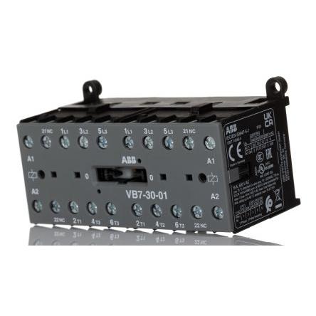 ABB 1 NC Stykač napětí ve vinutí 24V 3pólový 20 A 5.5 kW s 3 NO kontakty 24V ac Reverzační, rozsah: VB 3P