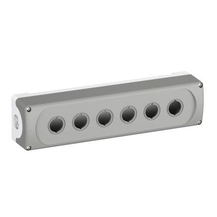 Pouzdro regulační stanice, řada: MEP6, průměr výřezu: 22.5 mm Šedá Plastové ABB, počet výřezů: 6