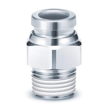 SMC Pneumatický přímý závitový adaptér, řada: KQB2, 16mm Zásuvný, Vnější 1/2" G