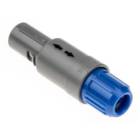 Kulatý konektor, počet kontaktů: 2, Kabel LEMO, pohlaví kontaktu: Vnější, orientace těla: Rovný Zástrčka, řada: Redel P