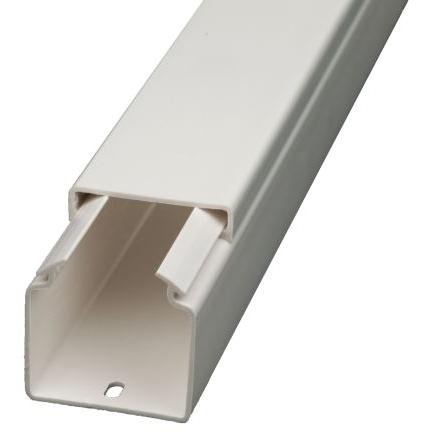 Instalační kabelovod VDE, řada: 9009 Polyvinylchlorid Otevřeno barva Bílá 18mm x 18 mm x 2 m RS PRO