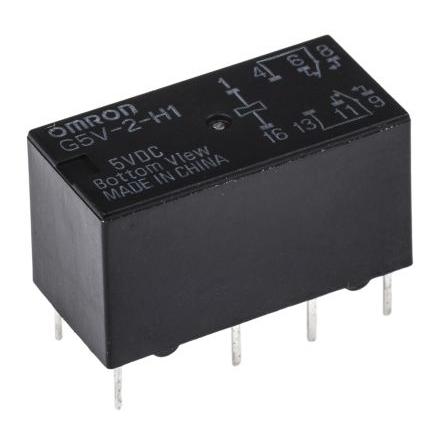 Omron Signálové relé DPDT Montáž na plošný spoj 1A 5V dc IM