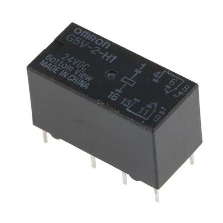 Omron Signálové relé DPDT Montáž na plošný spoj 1A 24V dc G5V