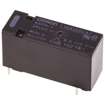 Omron Výkonové relé SPDT Průchozí otvor 8A 24V dc G6RN