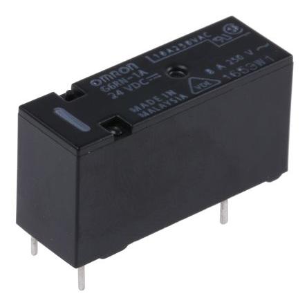 Omron Výkonové relé SPST Montáž na plošný spoj 8A 24V dc G6RN
