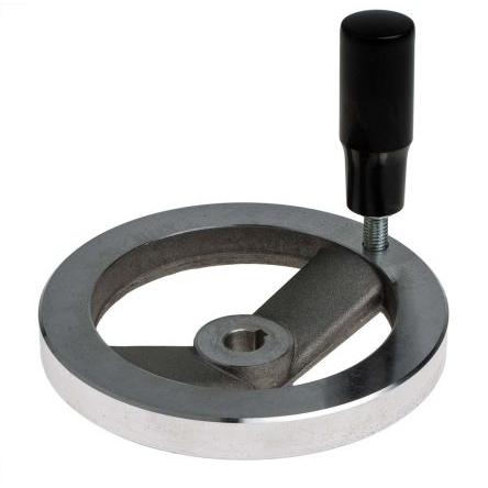 RS PRO Stříbrná Odlévaný hliník Ruční kolo 125 mm