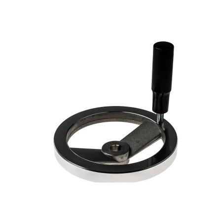 RS PRO Stříbrná Odlévaný hliník Ruční kolo 160 mm