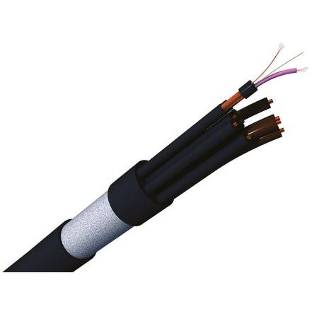 Vícepárový instalační kabel, řada: MPAP 4žilový Stíněný, vnější průměr: 8 mm OD plocha průřezu 0.22 mm² S2CEB, Černá 100