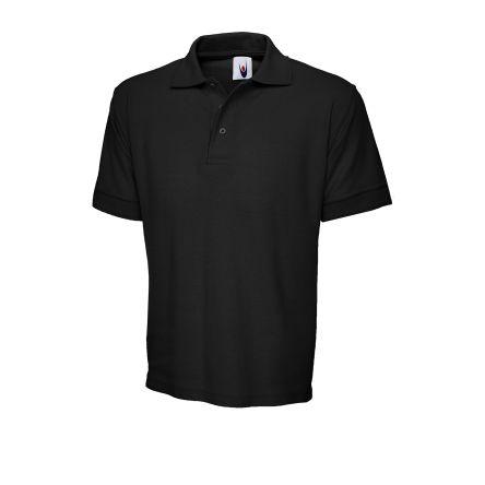 Uneek UC102 Černá Polyester, Bavlna Polokošile 112 to 117 cm