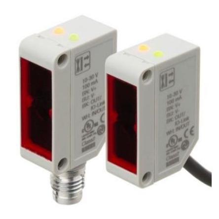 RS PRO Fotoelektrický snímač Laserové světlo Blok Kabel, výstup: NPN/PNP Rozptýlení s potlačením pozadí IP69K