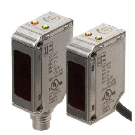 RS PRO Fotoelektrický snímač Laserové světlo Blok Zástrčka, výstup: NPN/PNP Rozptýlení s potlačením pozadí IP69K