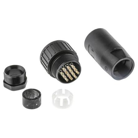Hirschmann Kulatý konektor, specifikace Mil, řada: CM, materiál kontaktu: Měď, orientace těla: Rovný, Kabel, počet