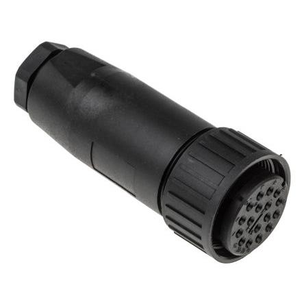 Hirschmann Kulatý konektor, specifikace Mil, řada: CM, materiál kontaktu: Měď, orientace těla: Rovný, Kabel, počet