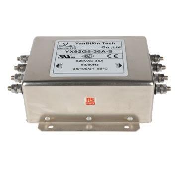 Silnoproudý filtr, 1 μF, 520V ac, 50Hz, 60 Hz, Montáž na rám 0.6 mH, Šroubová, 36 A, počet fází: 3, 7.1 mA, RS PRO, 2,