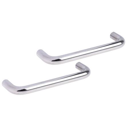 Držadlo barva Stříbrná, Hliník, Anodizace, délka: 129 mm x 34 mm x 8mm 120 mm RS PRO