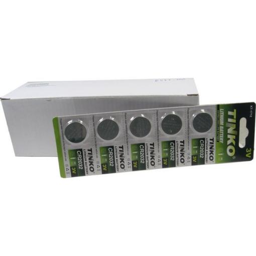 Baterie TINKO CR2032, 3 V, 230 mAh, knoflíková, balení 100 ks