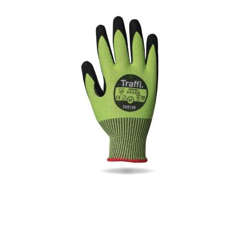 Traffi Rukavice odolní vůči kapalinám/olejům Zelená, Černá CE Aramid, Elastan, Laminát, Polyester Ano Ano Ano Kohezní