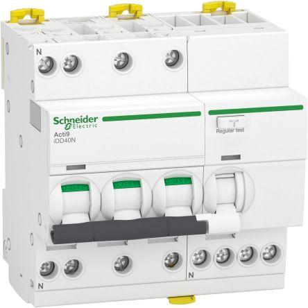 Schneider Electric Jistič zbytkového proudu s ochranou proti přepětí, rozsah: Acti9 iDD40N 3pólový 16A vypínací