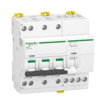 Schneider Electric Jistič zbytkového proudu s ochranou proti přepětí, rozsah: Acti9 iDD40N 3pólový 40A vypínací